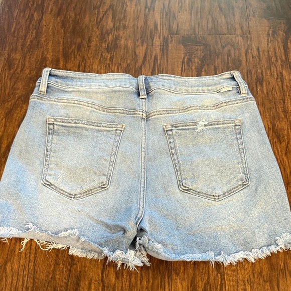 Judy Blue Women's Jean Shorts in Blue, Black, and White - Picture 10 of 16